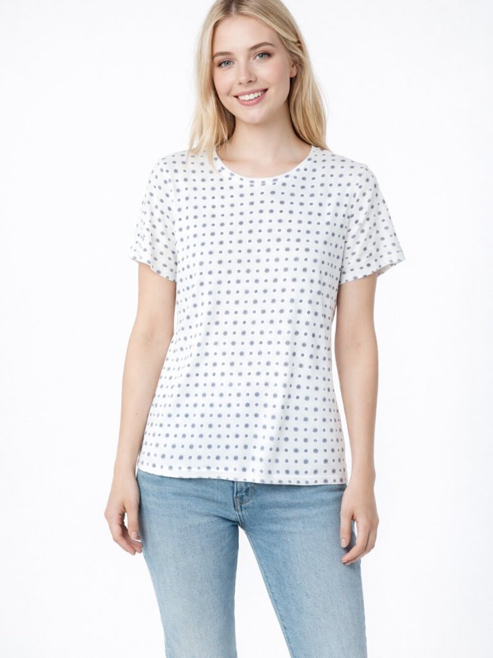 2/$30 J Crew Rhinestone Filigree Print Short Sleeve Tee #A1799